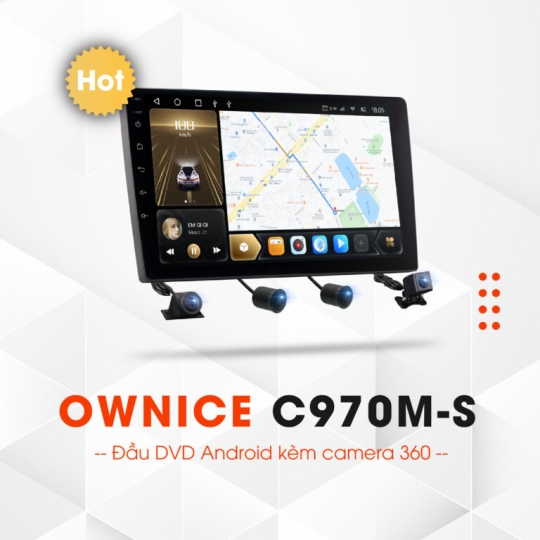 Đầu Android Ownice C970M-S [8 Core 1.8G/3GB+32GB/ Camera 360]